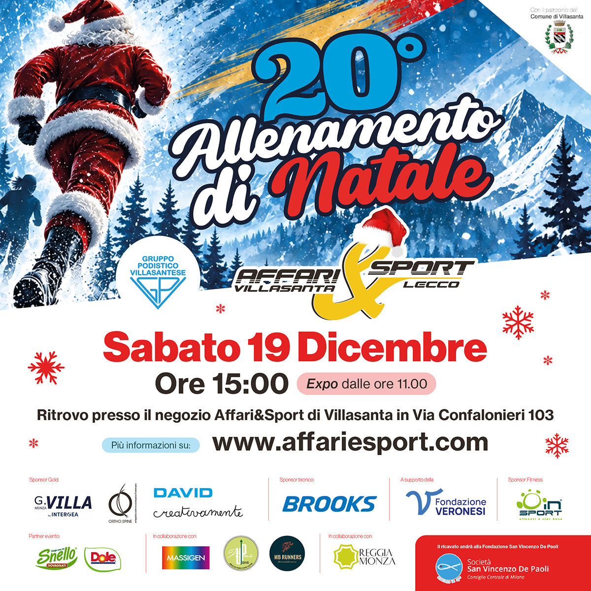 20° Allenamento di Natale, sabato 19 dicembre