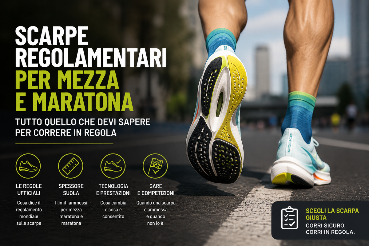 Scarpe running regolamento ufficiale: guida definitiva 2026 (maratona e mezza)